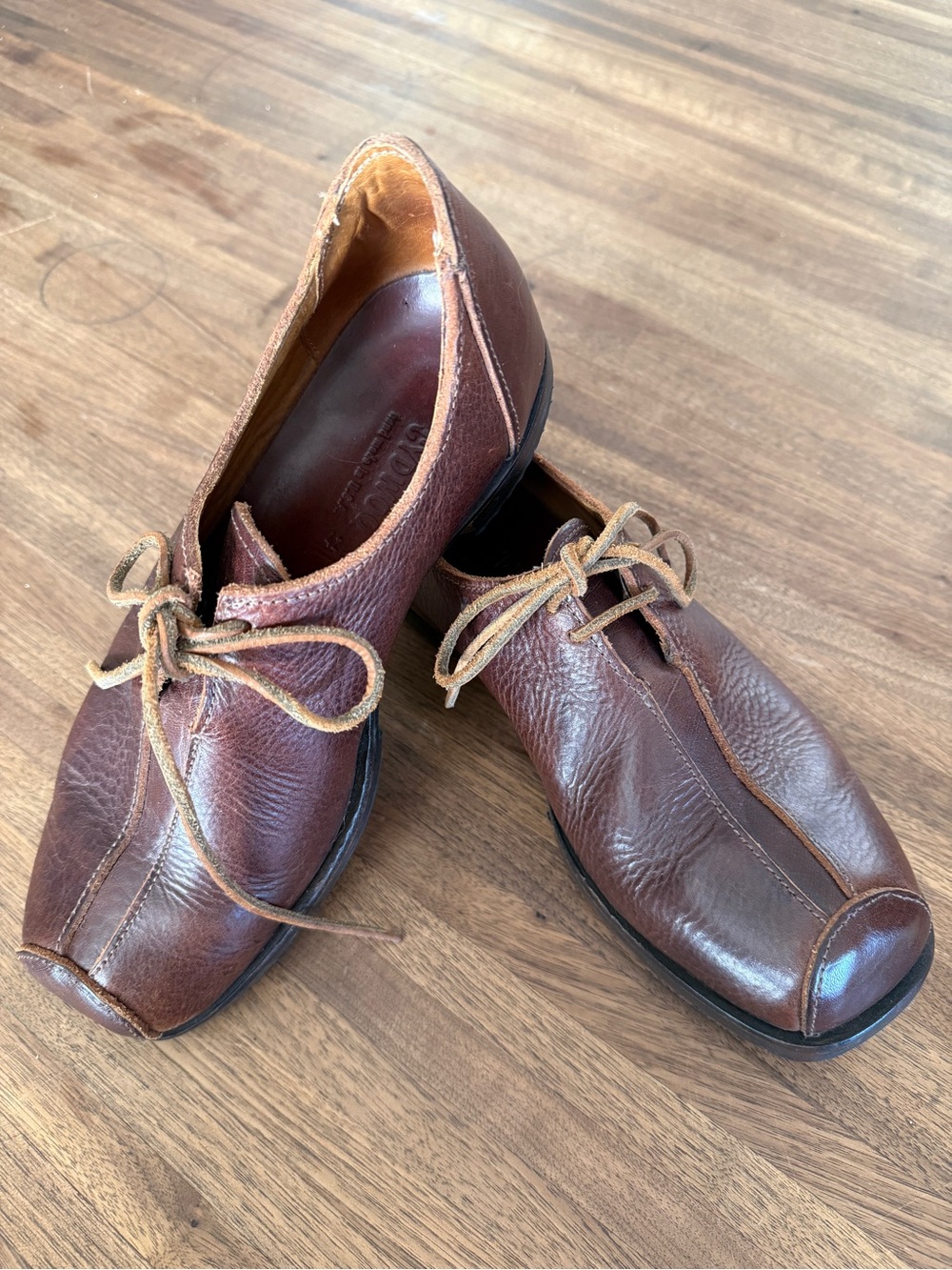 Mens Cydwoq Brown Leather Lace-Up shoes